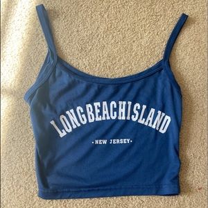 Cute tiny Long Beach island cropped tank top